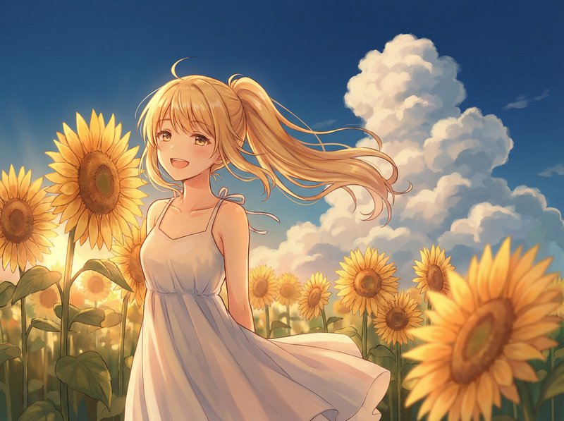 香蕉视频动漫美图-向日葵少女